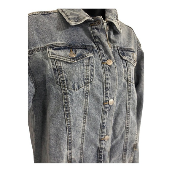 Blue jeans Maternity ‘Mama’‎ embroidered classic jeans jacket size medium new - Picture 6 of 14